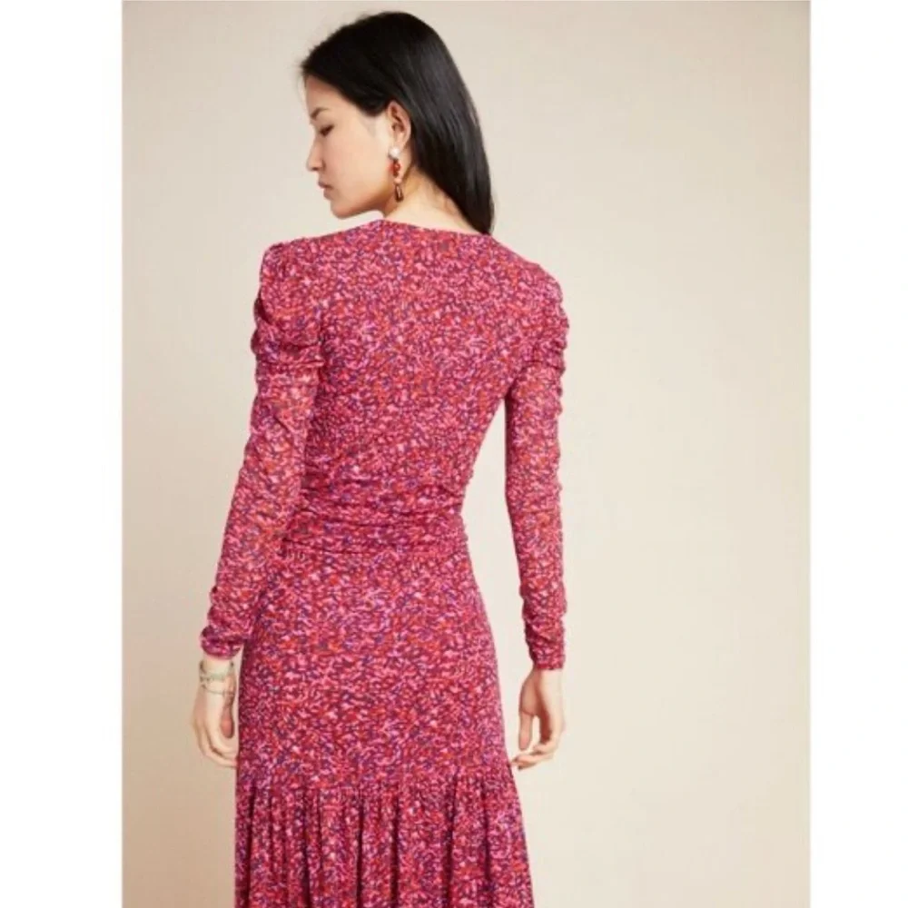 Diane von Furstenberg Alyssa Ruched Midi Dress - Picture 3 of 11